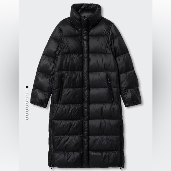 Womens Mango Quilted Long Coat. - Picture 7 of 12